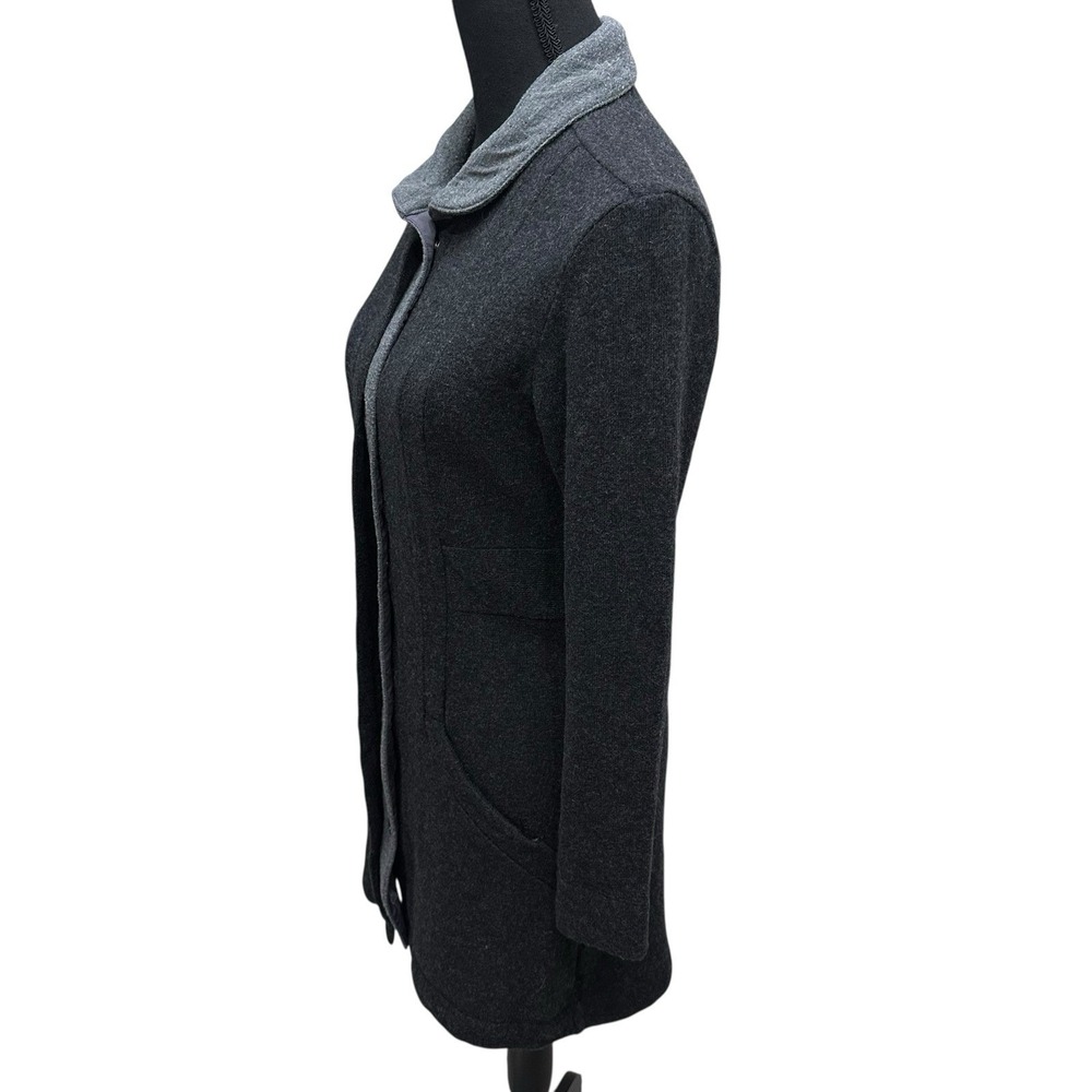 Horny Toad Monterosa Car Coat Wool Blend Size Small Charcoal Grey Pockets - Picture 5 of 11
